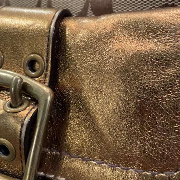 Coach Brown and Bronze Gold Small Soho Bag - Picture 5 of 14